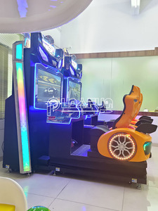 PlayFun, gran oferta, simulador de juego Arcade, máquina de juego de coches de carreras con movimiento, funciona con monedas - Product Image 3
