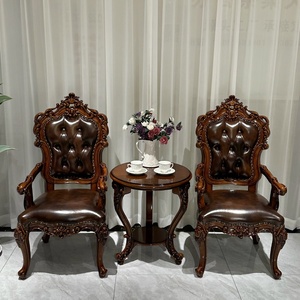 <span class=keywords><strong>Chaise</strong></span> <span class=keywords><strong>de</strong></span> loisirs en cuir <span class=keywords><strong>de</strong></span> vachette <span class=keywords><strong>de</strong></span> première couche <span class=keywords><strong>de</strong></span> style européen accoudoirs sculptés en bois massif petite table pour <span class=keywords><strong>salon</strong></span> étude salle à manger <span class=keywords><strong>chaise</strong></span> <span class=keywords><strong>de</strong></span> maison - Product Image 1