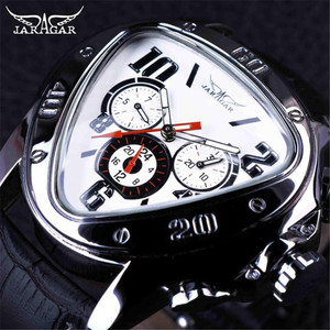 <span class=keywords><strong>Montre</strong></span> mécanique pour homme JARAGAR 951 <span class=keywords><strong>de</strong></span> classe supérieure, design avec bracelet en cuir, trois <span class=keywords><strong>aiguilles</strong></span>, automatique, étanche. - Product Image 4