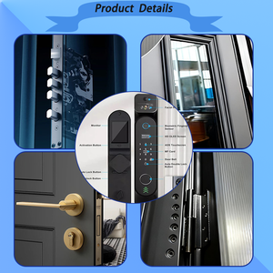 Nuevas <span class=keywords><strong>puertas</strong></span> modernas <span class=keywords><strong>de</strong></span> aluminio fundido exterior con <span class=keywords><strong>medidas</strong></span> antirrobo <span class=keywords><strong>de</strong></span> aislamiento acústico impermeable - Product Image 4