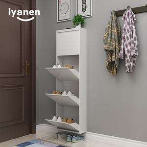 <span class=keywords><strong>Meuble</strong></span> de rangement à <span class=keywords><strong>chaussures</strong></span> moderne Iyanen à 4 niveaux, étagère rotative en acier, armoire à <span class=keywords><strong>chaussures</strong></span> en fer - Product Image 2