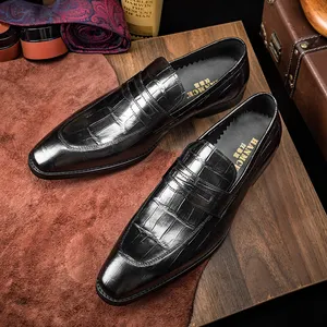 2021 Top sale genuine leather pig skin fashion shoes for man