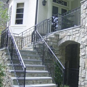 <b>Iron</b> Stair <b>Railings</b> European Style Durable Steel Villa Outdoor Stair Parts - Product Image 1