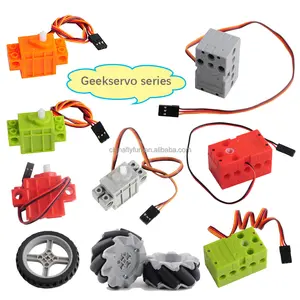 Geekservo Motor 360 derece turuncu programlanabilir Servo Motor çapraz Pin elektrikli yapı taşları Robot araba için (4 adet paketi)