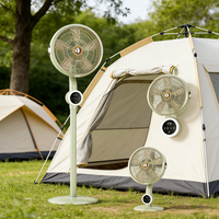 Nouveau ventilateur 3-en-1 2026 : sur pied/bureau/à clipser, oscillation à 360°, économe en énergie, pour usage extérieur et hôtelier (Gris foncé)
