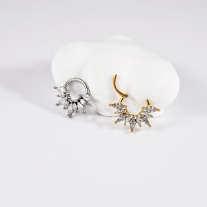 316L Paslanmaz Çelik Punk Zirkon Piercing Burun Halkası Burun <span class=keywords><strong>Septum</strong></span> Kapalı Halka Daith Halkası Vücut Piercing Takı<span class=keywords><strong>s</strong></span>ı - Product Image 6