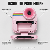 Kamera Mini HD 1080P Portabel untuk Anak-anak, Sudut Lebar 120, Printer Foto Instan dengan Kertas Thermal, Layar Plastik 2.4 inci, 1200mAh