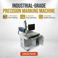 Machine de marquage laser CO2 industrielle à refroidissement par air, de type bureau, pour la production en série en usine, marquage du métal et du plastique, nouvelle version DXF/PLT/BMP