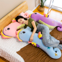 Peluche Hippocampe Géante, Coussin de Sommeil Confortable pour le Corps Entier, Anti-Anxiété, Cadeau de Fêtes