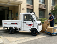 Mini camion électrique à 4 roues à faible vitesse, nouvelle énergie, cabine fermée, petit pick-up électrique pour la livraison de marchandises urbaines