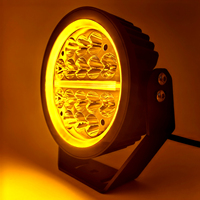 Nouveaux phares de conduite LED super lumineux haute luminosité 4x4 tout-terrain 7 pouces 12V avec DRL dynamique blanc ambre et feux de position 9800LM