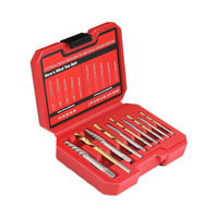 Jeu de forets à main gauche 14 pièces 35 # Cr-Mo 6542 HSS Steel Cobalt EZ Kit d'extracteur de vis pour enlever les vis dénudées