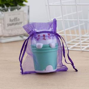 Christmas Bags 100pcs Organza Bags Mixed Color Drawstring Mesh Jewelry Pouches Sheer Mesh <b>Wrap</b> for Christmas Ornament Party RTS - Product Image 4