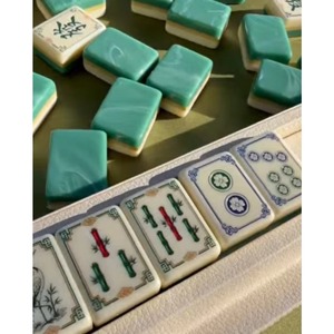 Orientalische Ästhetik Amerikanisches Mahjong Luxuriöses Modernes Faltbares Tragbares Amerikanisches Mahjong-Set Acryl-Steine für Casino-Glücksspiel - Product Image 5