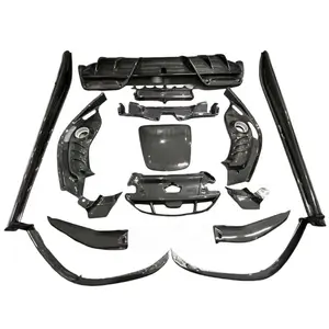 Pare-choc avant en fibre de carbone sèche, séparateur de lèvres, jupe latérale, diffuseur de moteur, kit carrosserie OEM pour <span class=keywords><strong>Ferari</strong></span> 296GTB - Product Image 1