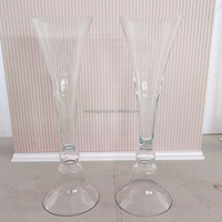 Support de vase à fleurs en verre transparent Offre Spéciale support de fleurs en acrylique centres de table de mariage décoration de mariage support de fleurs