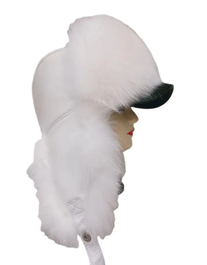 2023 hot sale Genuine Fox or Raccoon Fur Hats LeiFeng for Russian Men