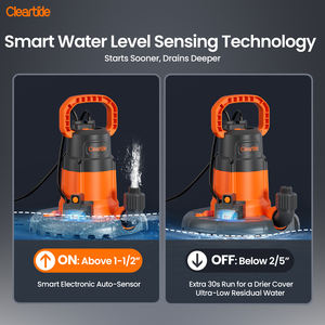 Bomba de Piscina Cleartide de 1/3 HP, Bomba de Agua Automática para Piscinas Enterradas/Superficiales, Fabricante de Bombas para Estanques de Sótano - Product Image 4