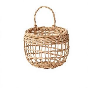 Panier mural en rotin tressé écologique pour l'organisation et le rangement <span class=keywords><strong>de</strong></span> l'ail, des oignons, des fruits, des jouets pour bébés, des pots <span class=keywords><strong>de</strong></span> fleurs et des jardinières - Product Image 5