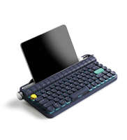 Teclado Mecánico Inalámbrico Compacto B703, Modo Dual, Retroiluminación RGB, Bluetooth, Cable Desmontable, Diseño Patentado, Certificaciones CE, RoHS, FCC, KC