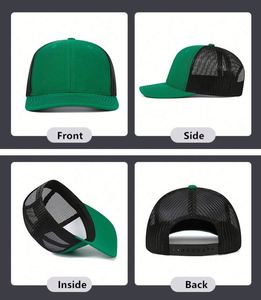 หมวกเบสบอลตาข่ายสีส้มนีออนแบบปรับได้ ปักโลโก้ 3 มิติ ตามสั่ง รุ่น Low Profile สีส้มอมส้ม สำหรับล่าสัตว์ - Product Image 3