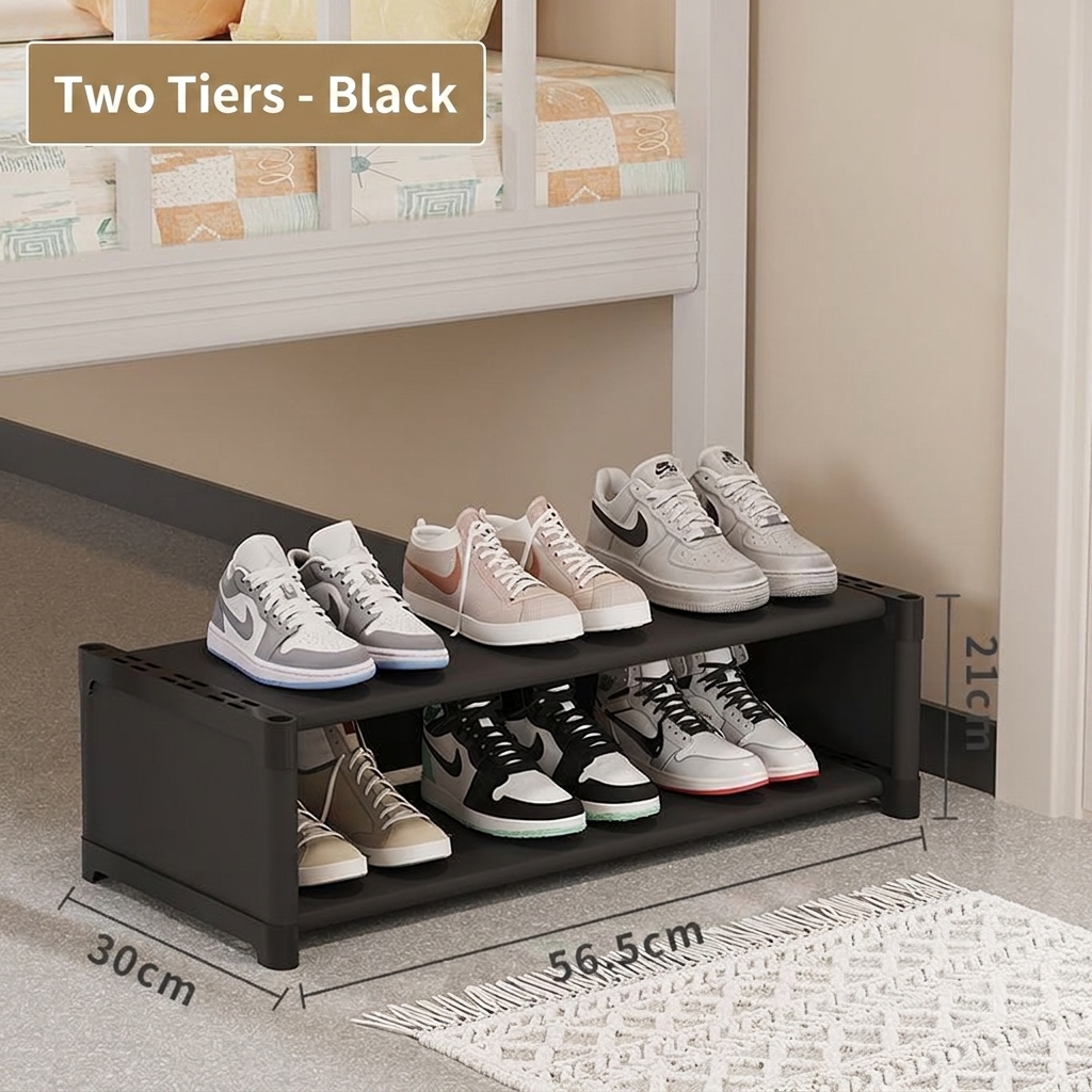 Can be placed under the bed [black 2 layers 60]