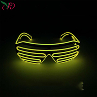 Lunettes LED décoratives classiques lumineuses dans le noir avec logo personnalisé, lunettes à lumière froide