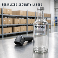 Étiquettes de sécurité à gratter personnalisées avec numéro de série pour le suivi des stocks de bouteilles en verre – Vente en gros en vrac