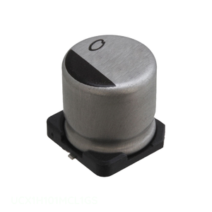 Distribuidor Autorizado, Condensador SMD de Aluminio de 100 uF, Montaje en Superficie, UCX1H101MCL1GS, 100UF, 20%, 50V - Product Image 1