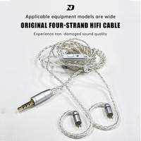 ND 10-1 Câble de mise à niveau plaqué argent Câble de remplacement pour casque 3.5MM Améliorer la qualité sonore Câble de microphone KZ CCA TRN QKZ 001