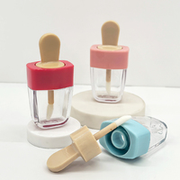 Nouveau produit 2026 : Mini flacons de brillant à lèvres rouges en forme de bâtonnet de glace, écologiques, avec emballage personnalisé du logo