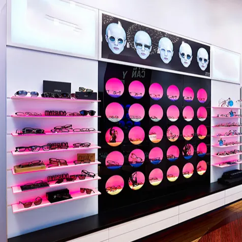 Customized Sunglasses Display Stand Fashion Modern Retail Sunglass Display Optical Shop Design