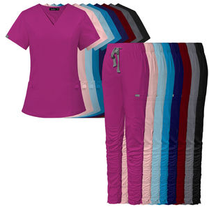 2025 múltiples bolsillos Hospital Scrubs uniformes mujeres Scrubs uniformes conjuntos colores personalizables - Product Image 6