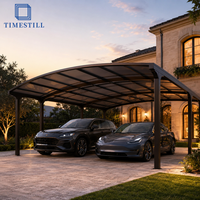 Abri de voiture en aluminium avec toit en polycarbonate, auvent extérieur moderne personnalisé pour allée, protection du stationnement des véhicules