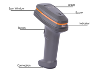 Escáner de Código de Barras OEM ODM de Fábrica, Escáner de Código QR Manual con Cable, Compatible con Sistemas Windows, Android, MacOS, IOS y Linux
