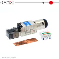 Konektor RJ45 8P8C Cat7 Cat8 CAT6 Tanpa Alat (Toolless) Tipe Shielded untuk Lapangan