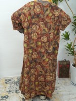 Robe longue Abaya en mousseline de coton à imprimé floral, col rond, coupe ample, manches trois-quarts, pour le Ramadan et le quotidien, modèle 2026, OEM