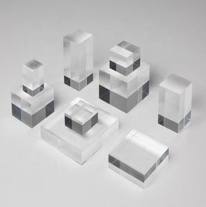 OEM Clear Solid Engraved Acryl würfel block für Schmuck Display Acryl block mit abgeschrägter Kante - Product Image 3