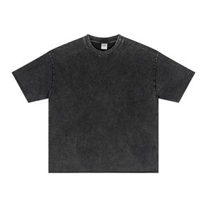 Camiseta Básica de Color Sólido para Hombre con Logotipo Personalizado, 100% Algodón, Manga Corta, 220g, Estilo Hip Hop, Transpirable, Suave, Corte Regular, Ropa Casual de Verano - Product Image 2
