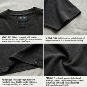 T-shirt homme surdimensionné en coton 100% de haute qualité, couleur unie, logo personnalisé, épaules tombantes, style streetwear, prix bas. - Product Image 2