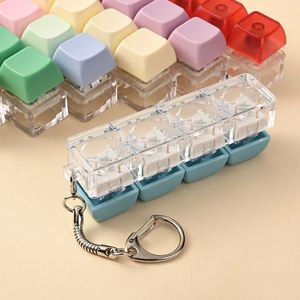 Hot Selling Single Key Multi Key Decompression Keychain Mechanical <b>Keyboard</b> Button Stress Relief Toy Creative Pendant - Product Image 5