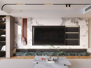 Mueble <span class=keywords><strong>de</strong></span> TV y Mueble <span class=keywords><strong>de</strong></span> Pared <span class=keywords><strong>de</strong></span> Alta Gama con Almacenamiento Oculto, Mismo Acabado que los Armarios, para Compradores B2B - Product Image 2