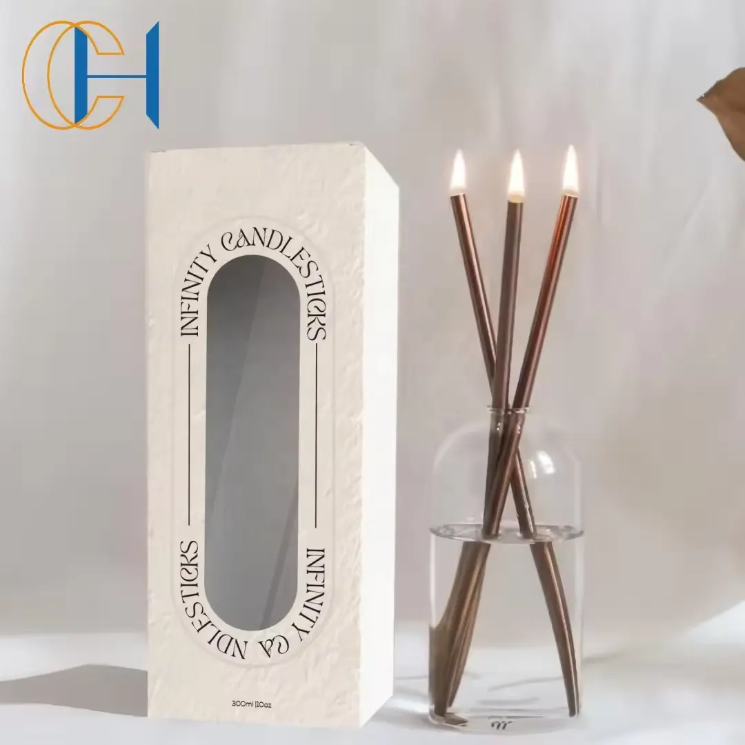 C&H unique luxury customized forever liquid candle Everlasting Candles steel wick timeless infinity refillable oil candle