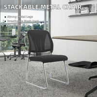 Chaise empilable moderne en métal et plastique avec tissu résistant pour restaurant, salle de sport, atelier, chambre, hôpital