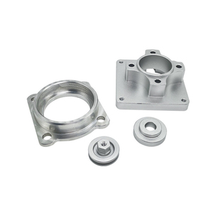 Ensemble de pièces mécaniques en aluminium usinées CNC avec bride et roulements - Product Image 1