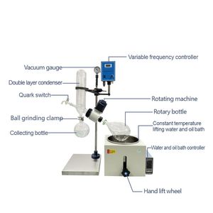 Nouvel évaporateur rotatif électrique 2L RE-201D petit laboratoire <span class=keywords><strong>Rotavap</strong></span> avec moteur de distillation sous vide pour usine de fabrication de laboratoire - Product Image 3