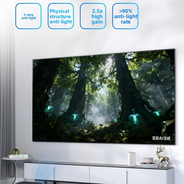 Custom Size Fixed Frame ALR UST Projector Screen 133inch Clr Laser Ust Alr Pet Projection for Ultra Short Throw