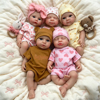 Poupées de 16 pouces en gros, poupée reborn avec maquillage détaillé, en silicone solide, réaliste, lestée, toucher doux, outil éducatif