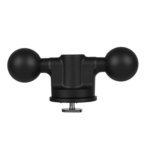 Soporte de riel giratorio de 360 grados Velpaw Double de 1 pulgada con base de riel tamaño B para brazo de doble articulación y electrónica marina - Product Image 2