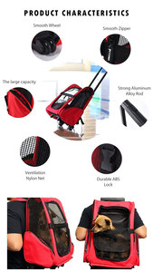 Ba lô du lịch đa năng cho chó, có bánh xe, sang trọng - Product Image 6